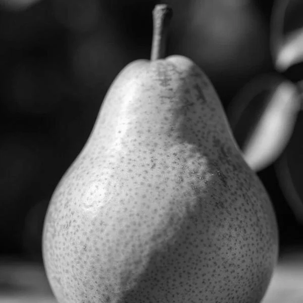 Grayscale applied to the pear photo