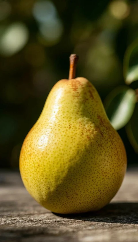 Source photo of a pear, 736 by 1288